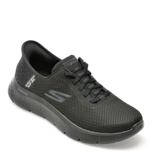 Pantofi sport SKECHERS negri, GO WALK FLEX, din material textil, barbat