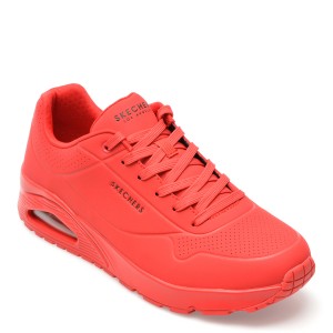 Pantofi sport SKECHERS rosii, UNO, din piele ecologica, barbat