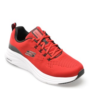 Pantofi sport SKECHERS rosii, VAPOR FOAM, din piele ecologica, barbat