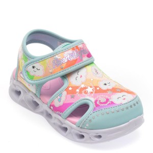 Pantofi sport SKECHERS verzi, 302977N, din material textil, fetita