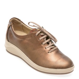 Pantofi SUAVE bronz, 13013GT, din piele naturala, dama