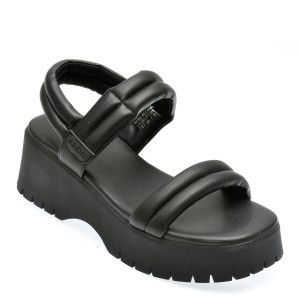 Sandale casual ALDO negre, 13568590, din piele ecologica, dama