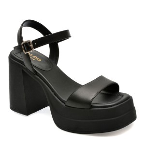 Sandale casual ALDO negre, TAINA0011, din piele naturala, dama