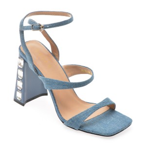 Sandale casual EPICA albastre, 827L, din material textil, dama