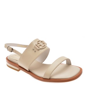 Sandale casual EPICA albe, 750503, din piele naturala, dama