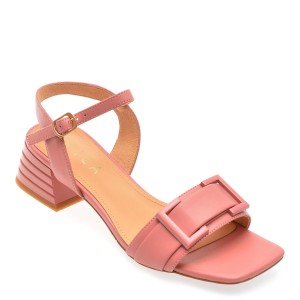 Sandale casual EPICA roz, UZ1910, din piele naturala, dama