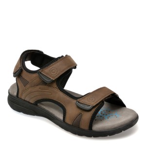 Sandale casual GEOX maro, U25ELA, din piele ecologica, barbat