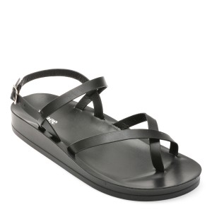 Sandale casual IMAGE negre, 110728, din piele ecologica, dama