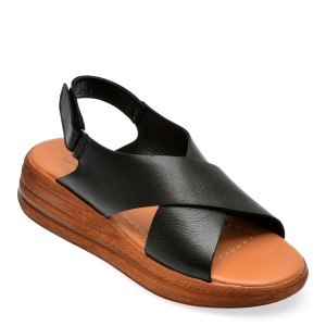 Sandale casual IMAGE negre, 4904, din piele naturala, dama