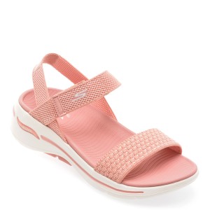 Sandale casual SKECHERS roz, 140264, din material textil, dama