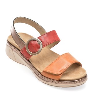 Sandale casual SUAVE multicolor, 18004, din piele naturala, dama