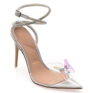 Sandale elegante ALDO argintii, 13747194, din pvc, dama