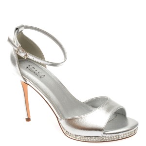 Sandale elegante EPICA BY MENBUR argintii, 25157, din piele ecologica, dama