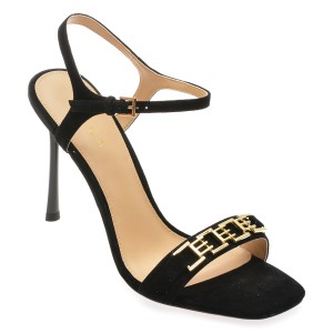 Sandale elegante EPICA negre, 9716, din piele intoarsa, dama
