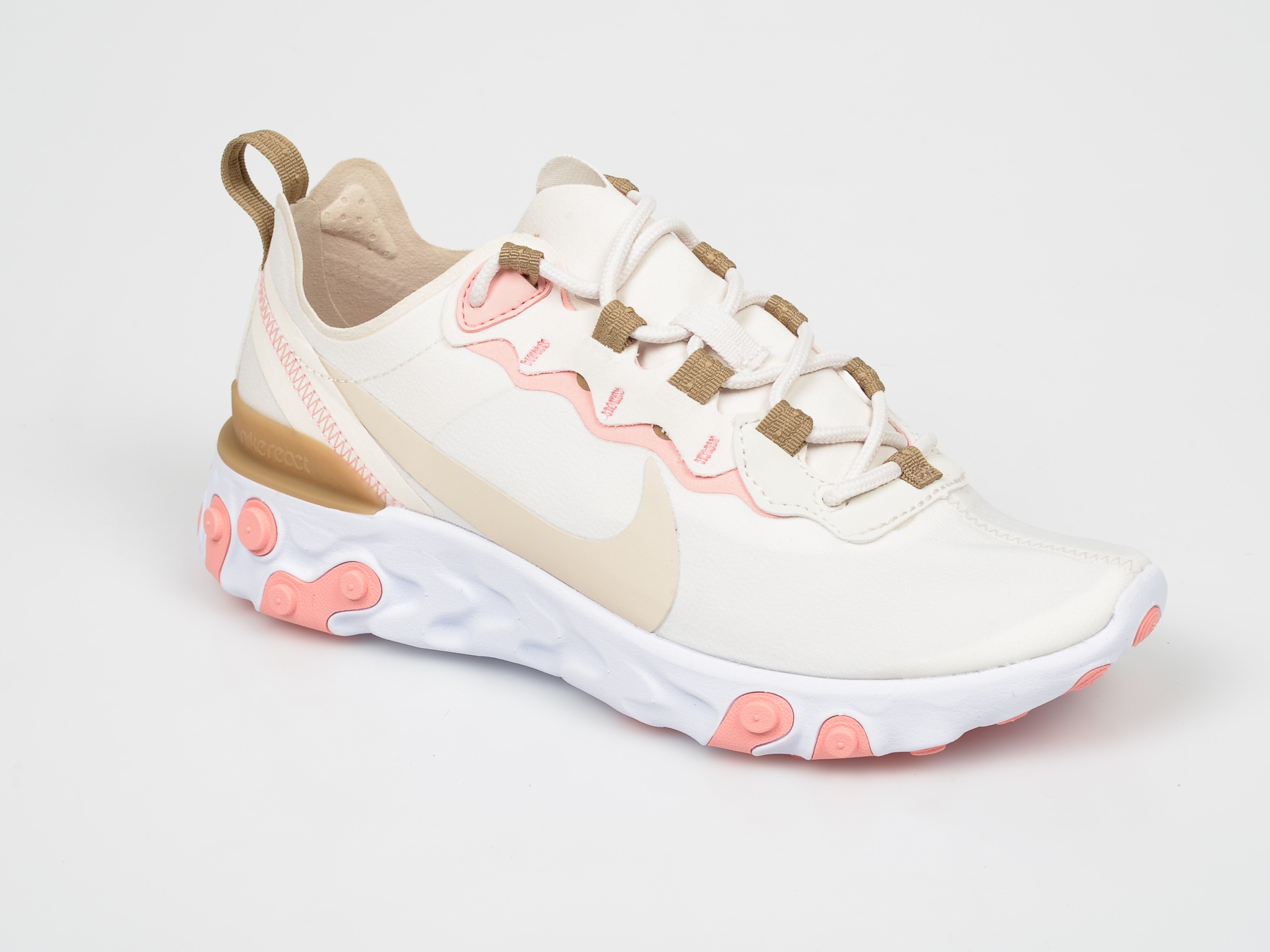 Pantofi sport NIKE bej, React Element 55, din material textil