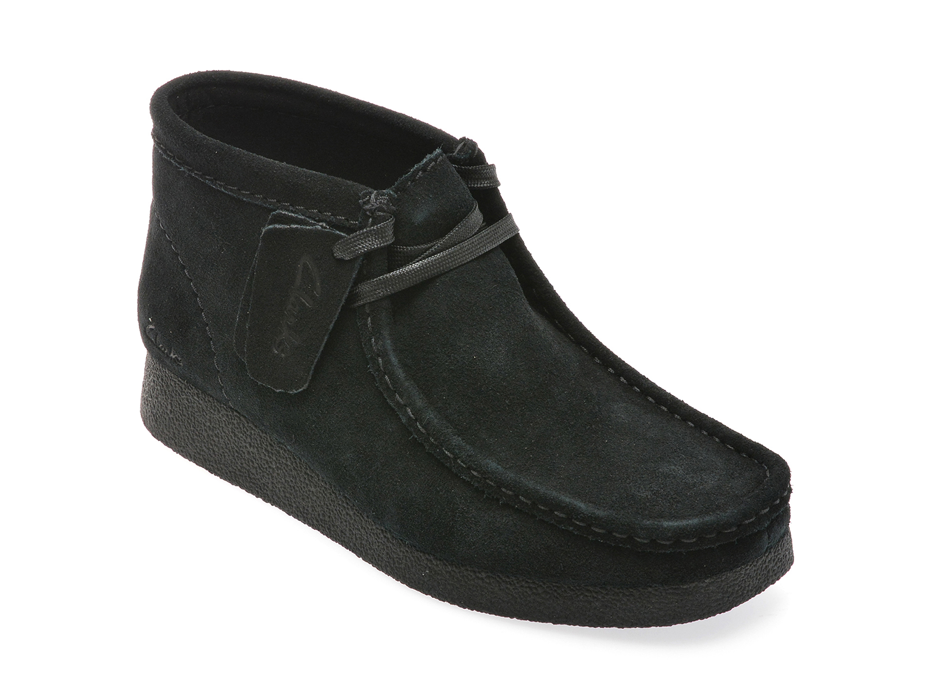 Ghete casual CLARKS negre, WALEVBT, din piele intoarsa