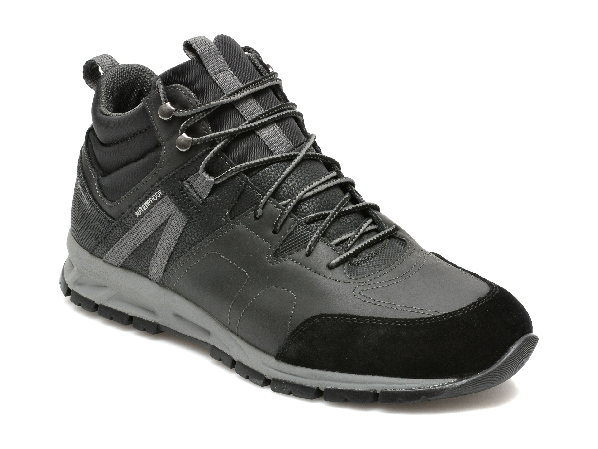 Pantofi sport GEOX negre, J16ASC, din piele ecologica