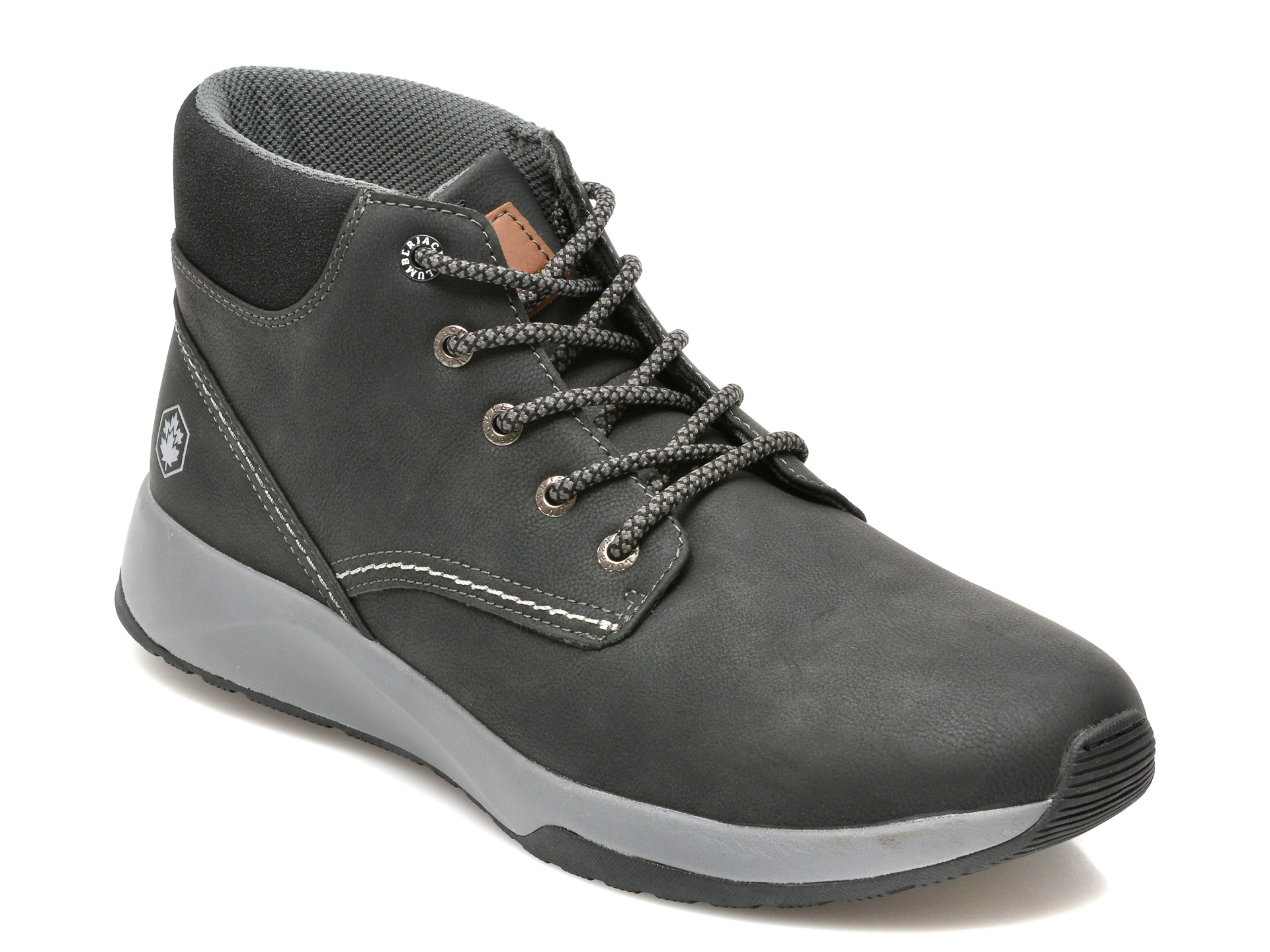 Ghete LUMBERJACK negre, 8650001, din piele ecologica