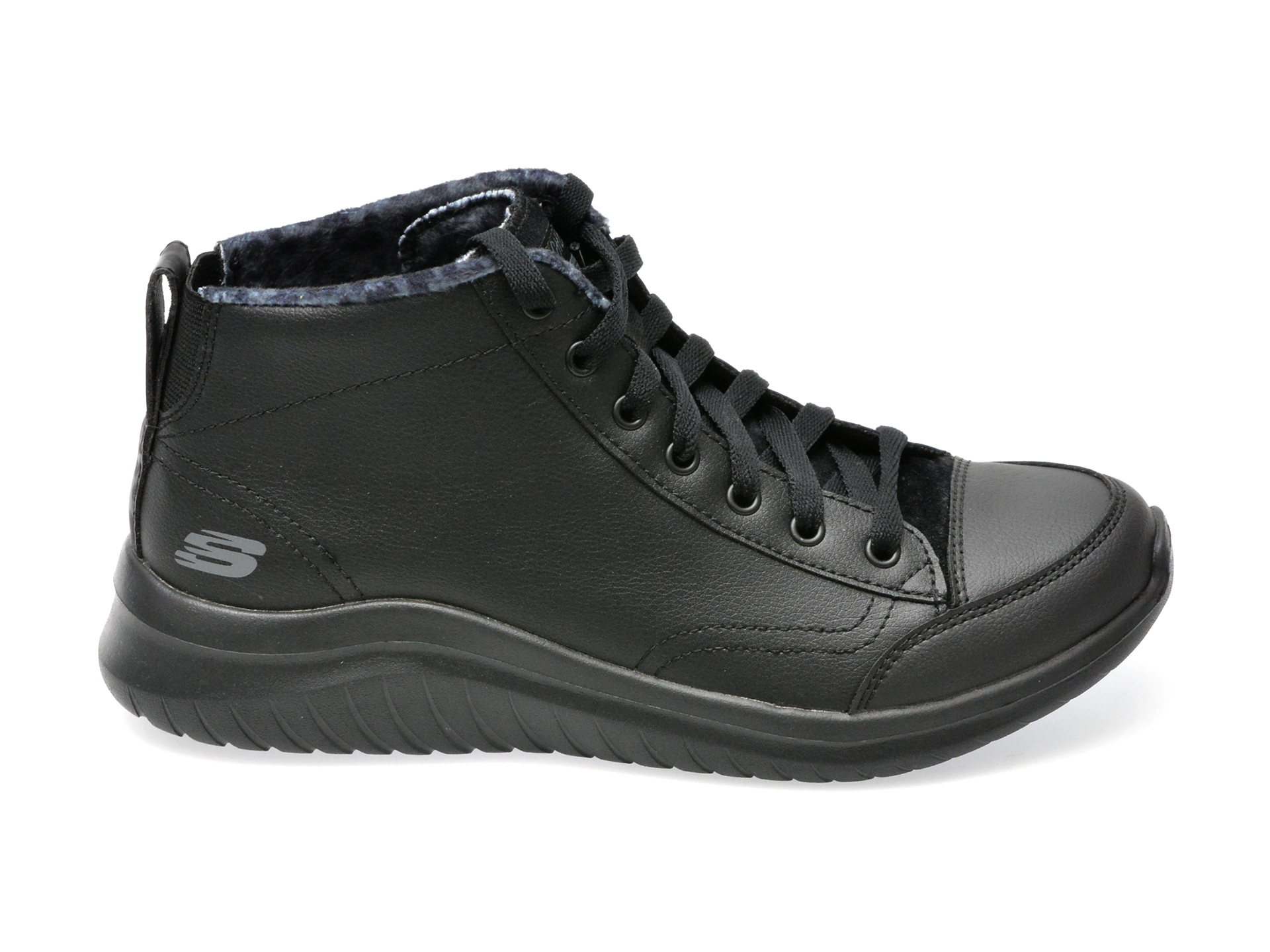 Ghete SKECHERS negre, ULTRA FLEX 2, din piele ecologica