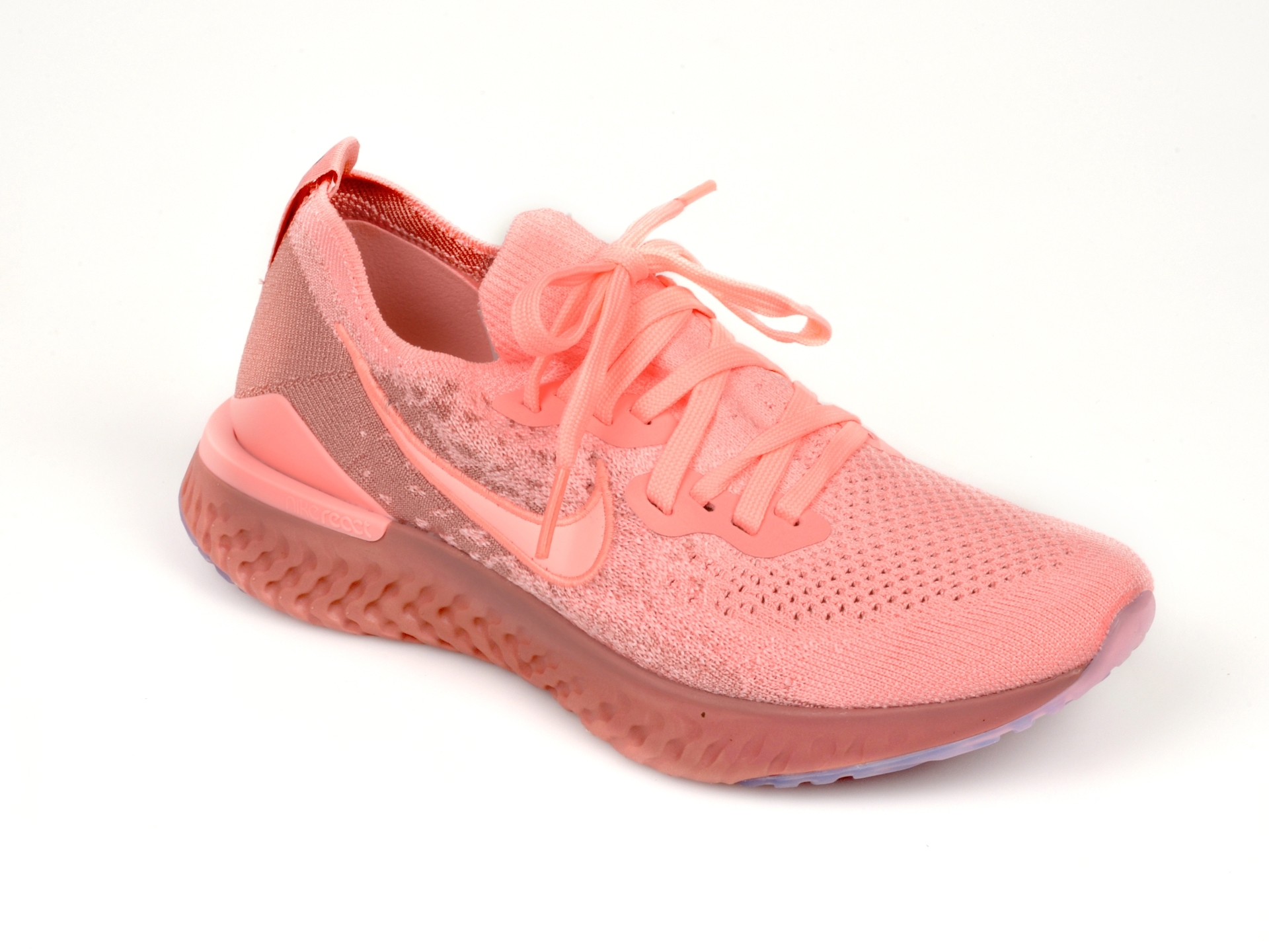 Pantofi sport NIKE roz, Epic React Flyknit 2, din material textil