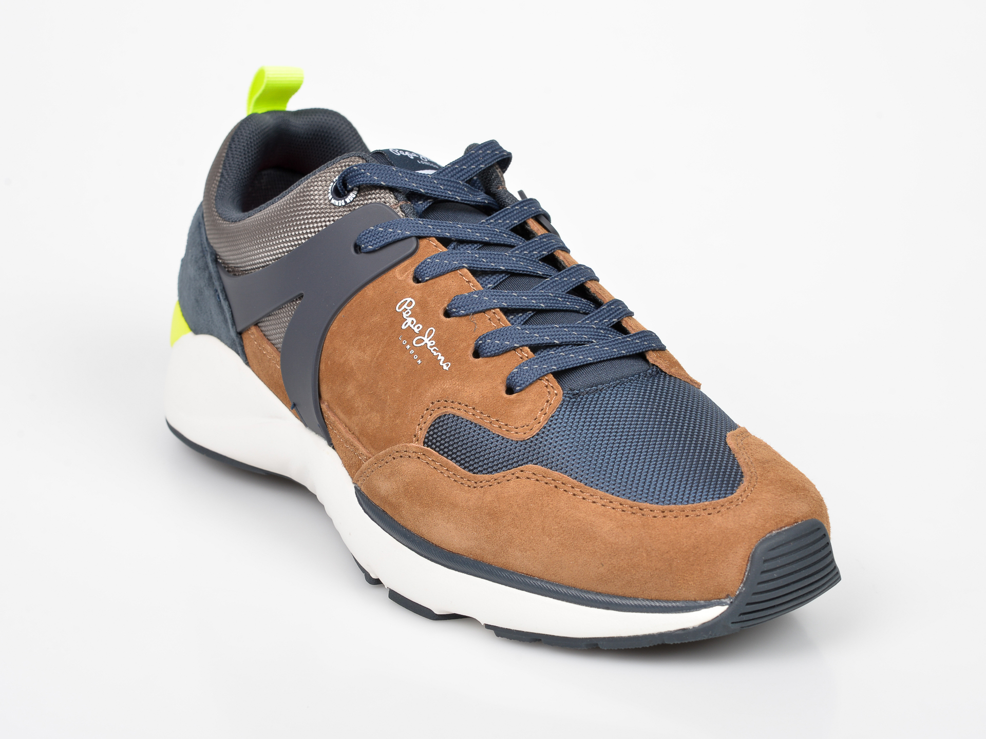 Pantofi sport PEPE JEANS maro, MS30569, din material textil si piele naturala
