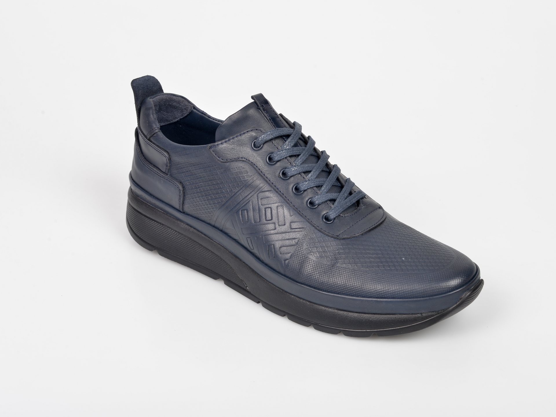 Pantofi OTTER bleumarin, M542, din piele naturala