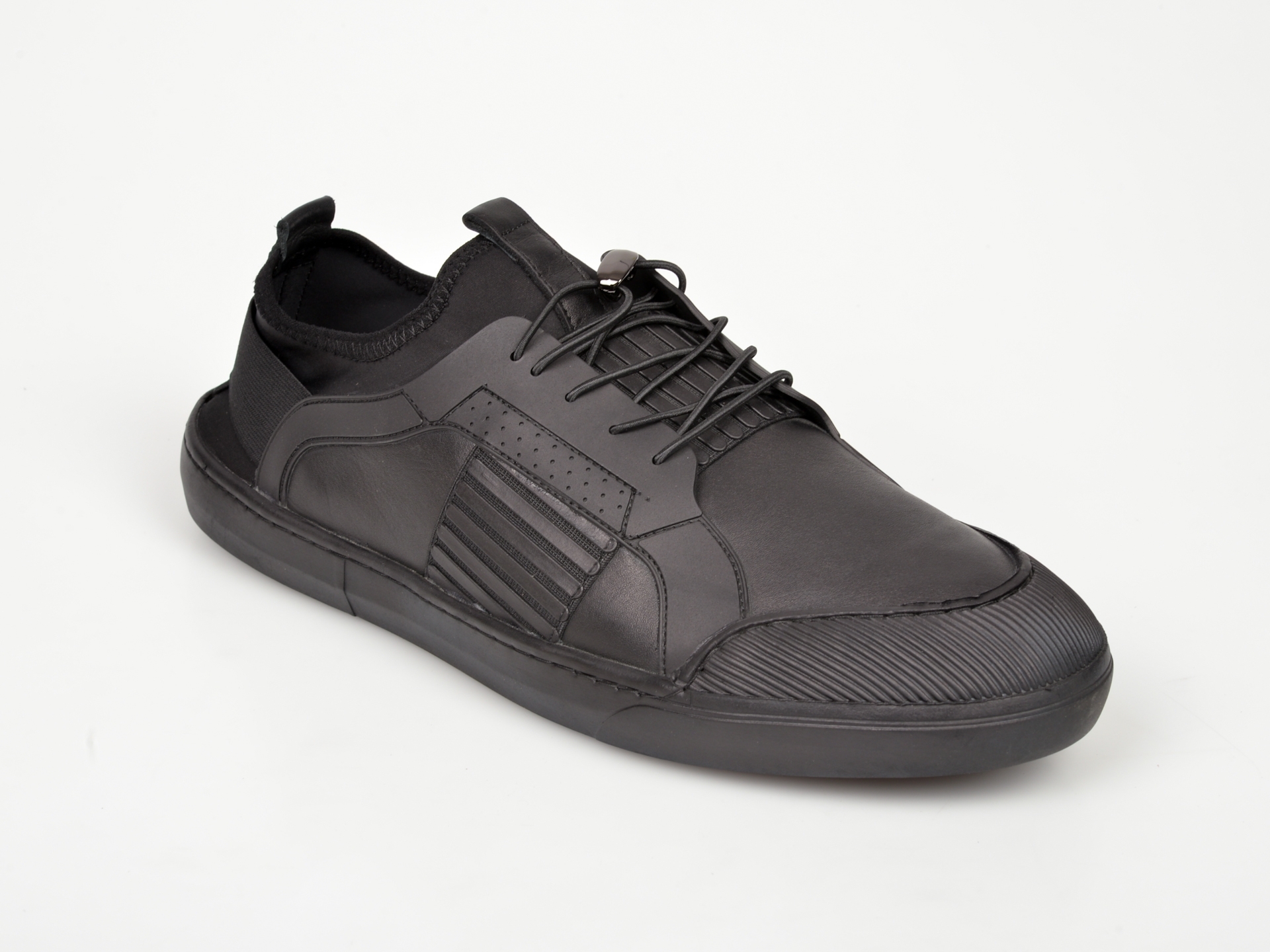 Pantofi OTTER negri, M5555, din piele naturala