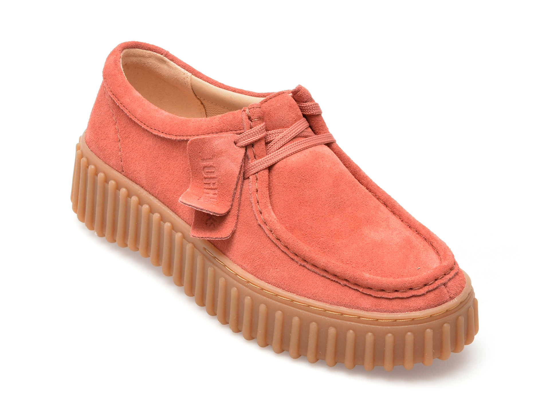 Mocasini casual CLARKS roz, TORHILL BEE, din piele intoarsa