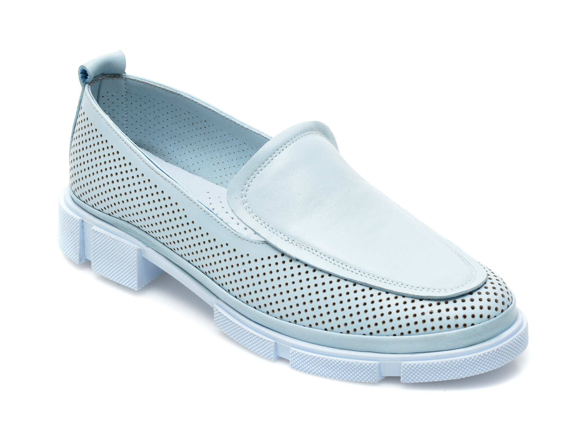 Pantofi DAGEM albastri, MN104, din piele naturala