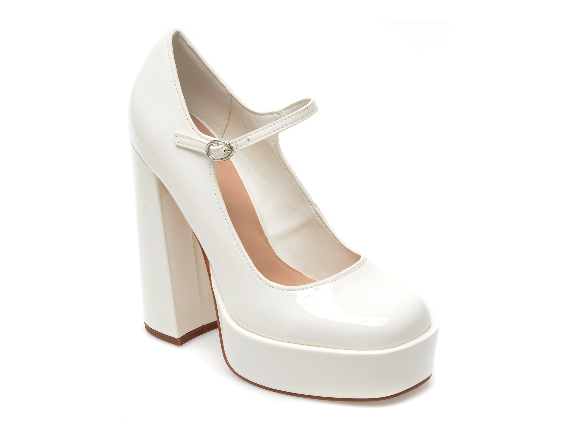 Pantofi ALDO albi, 13540237, din piele ecologica lacuita