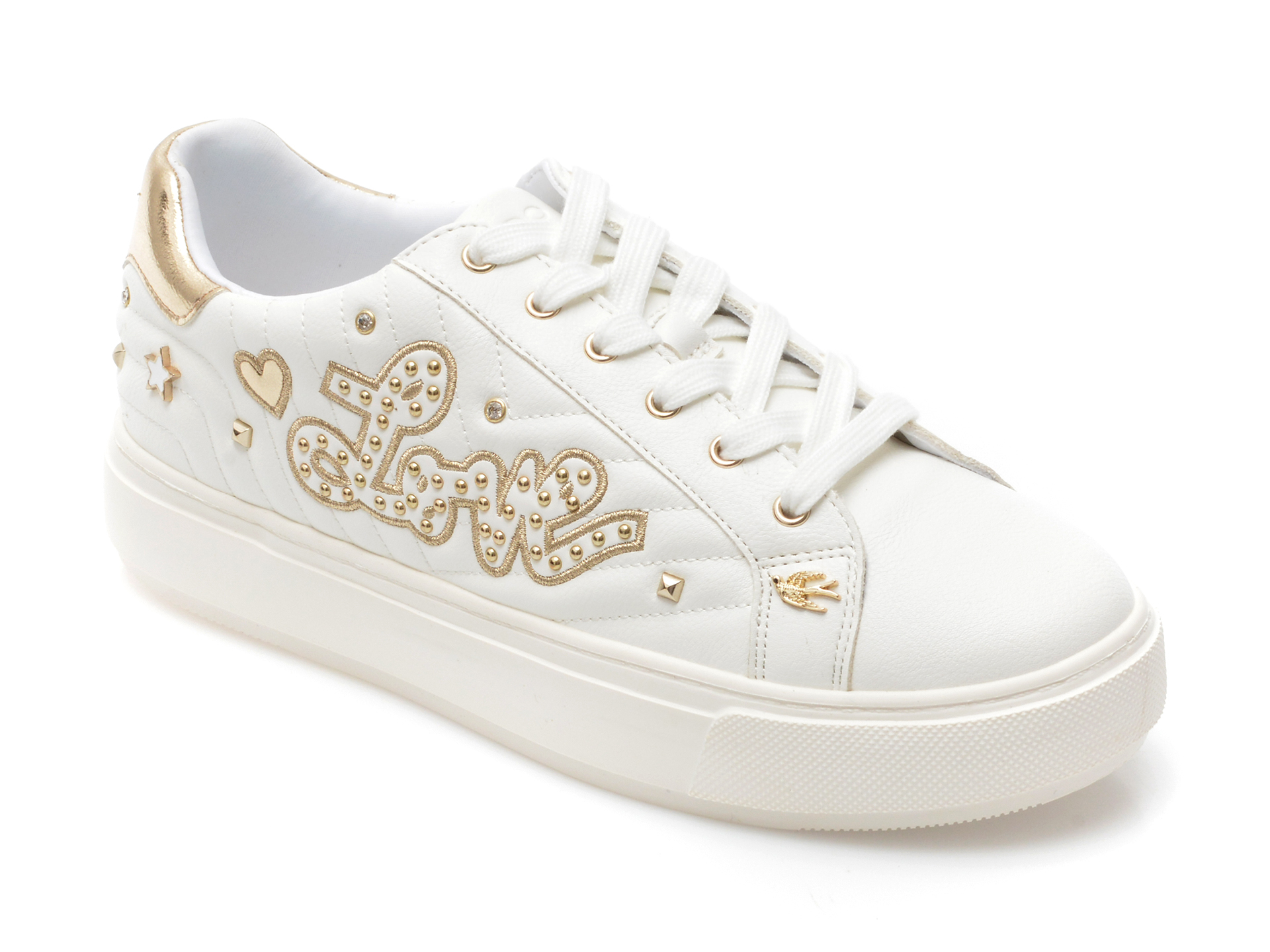 Pantofi ALDO albi, LOVENOW972, din piele ecologica /femei/pantofi imagine noua
