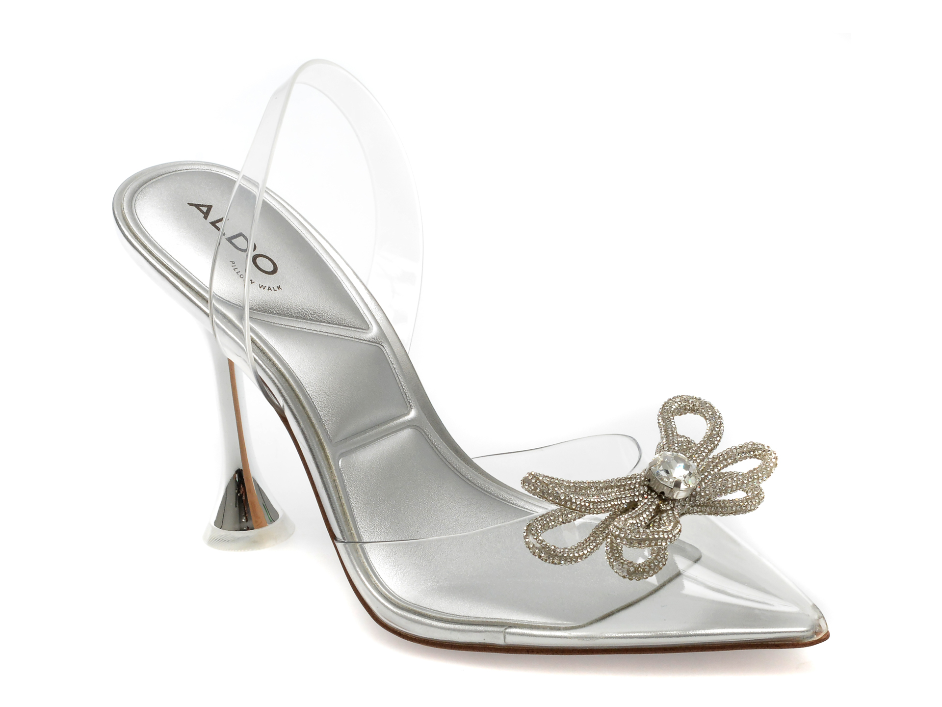 Pantofi ALDO argintii, EUNOIA040, din pvc /femei/pantofi imagine noua
