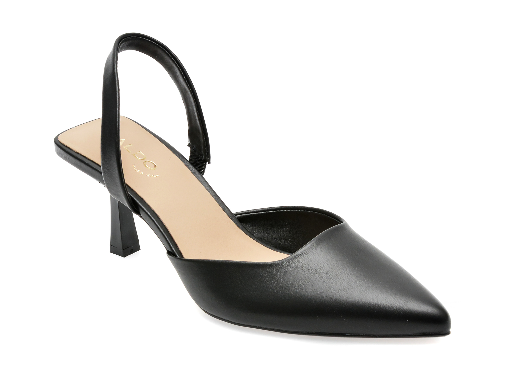Pantofi ALDO negri, BASANTI001, din piele ecologica