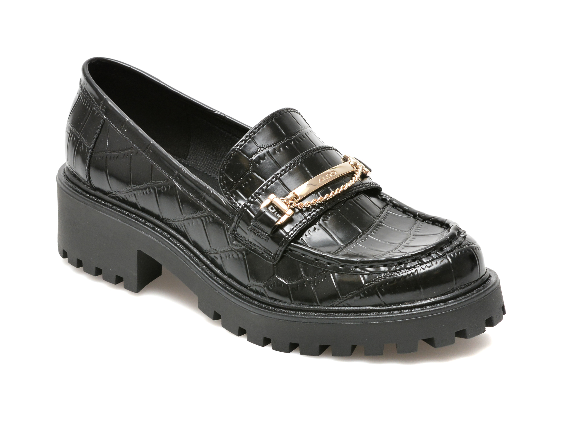 Pantofi ALDO negri, BIGSTEP001, din piele ecologica Aldo imagine noua