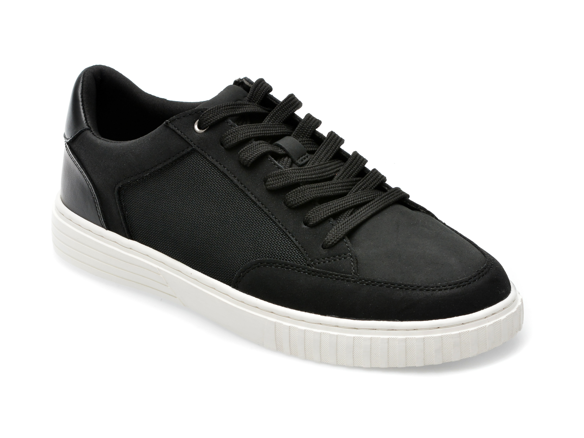 Pantofi ALDO negri, CLUBSPEC001, din piele intoarsa si material textil