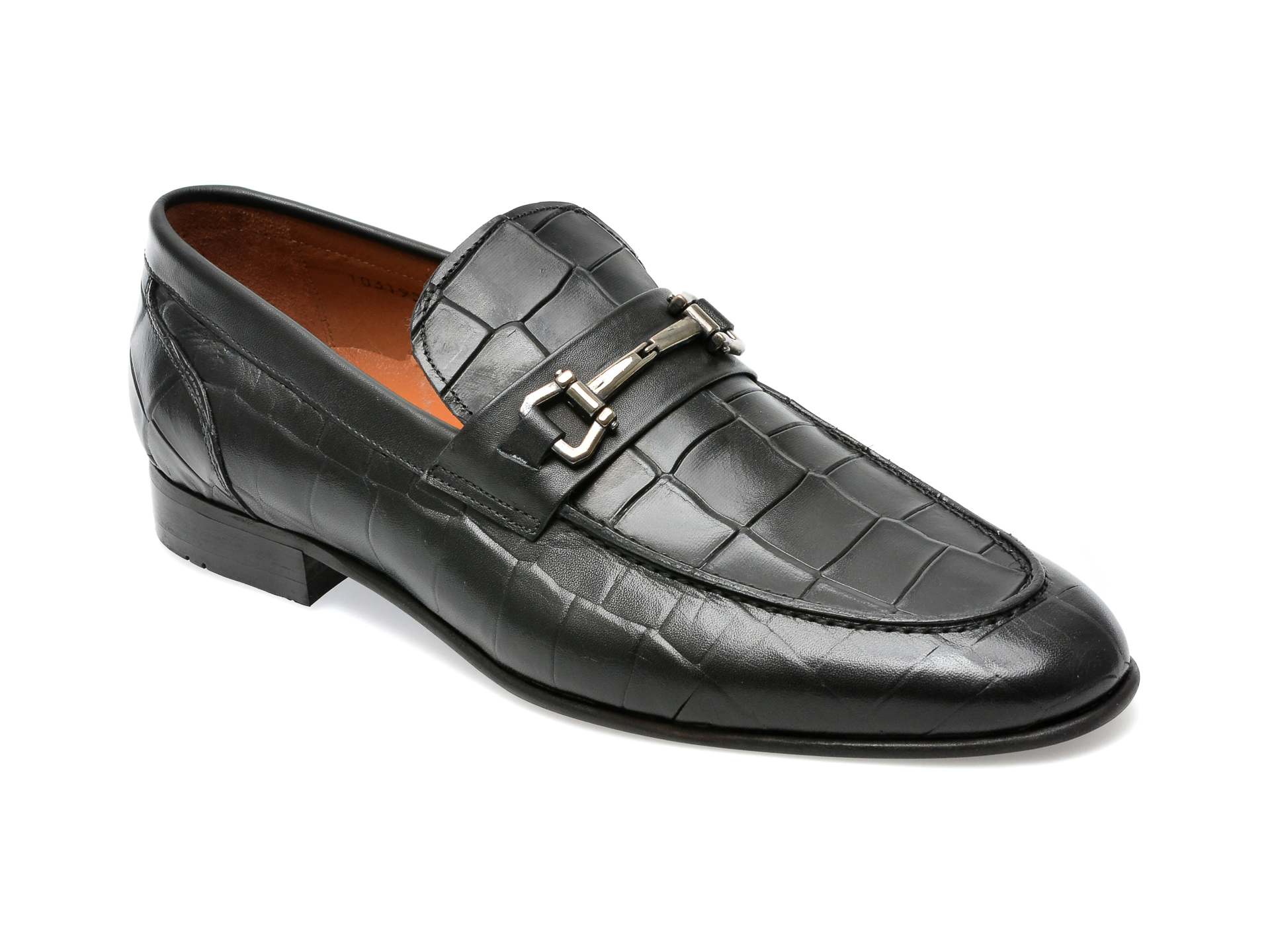 Pantofi ALDO negri, ESCO001, din piele croco