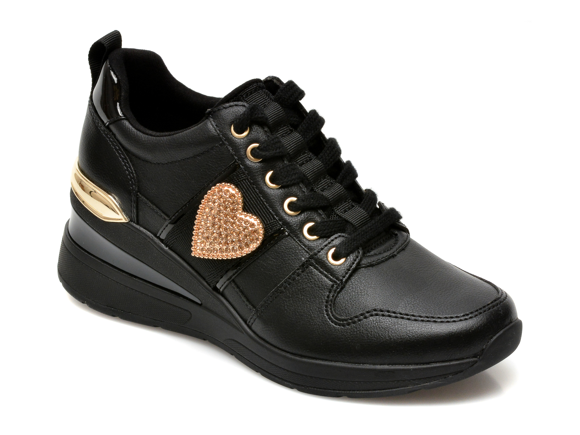 Pantofi ALDO negri, Zalle001, din piele ecologica
