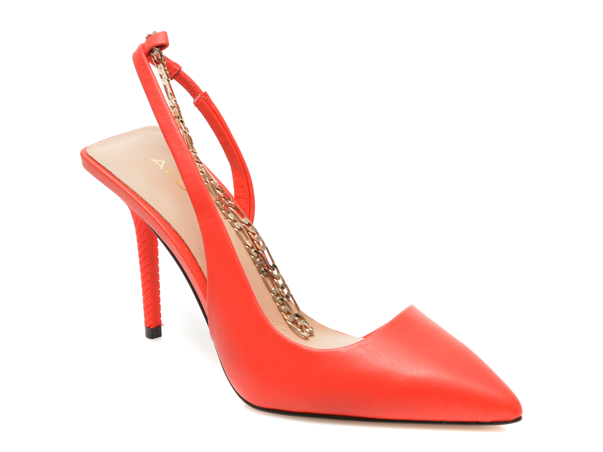 Pantofi ALDO rosii, TIRARITHCHAIN600, din piele naturala Aldo imagine reduceri