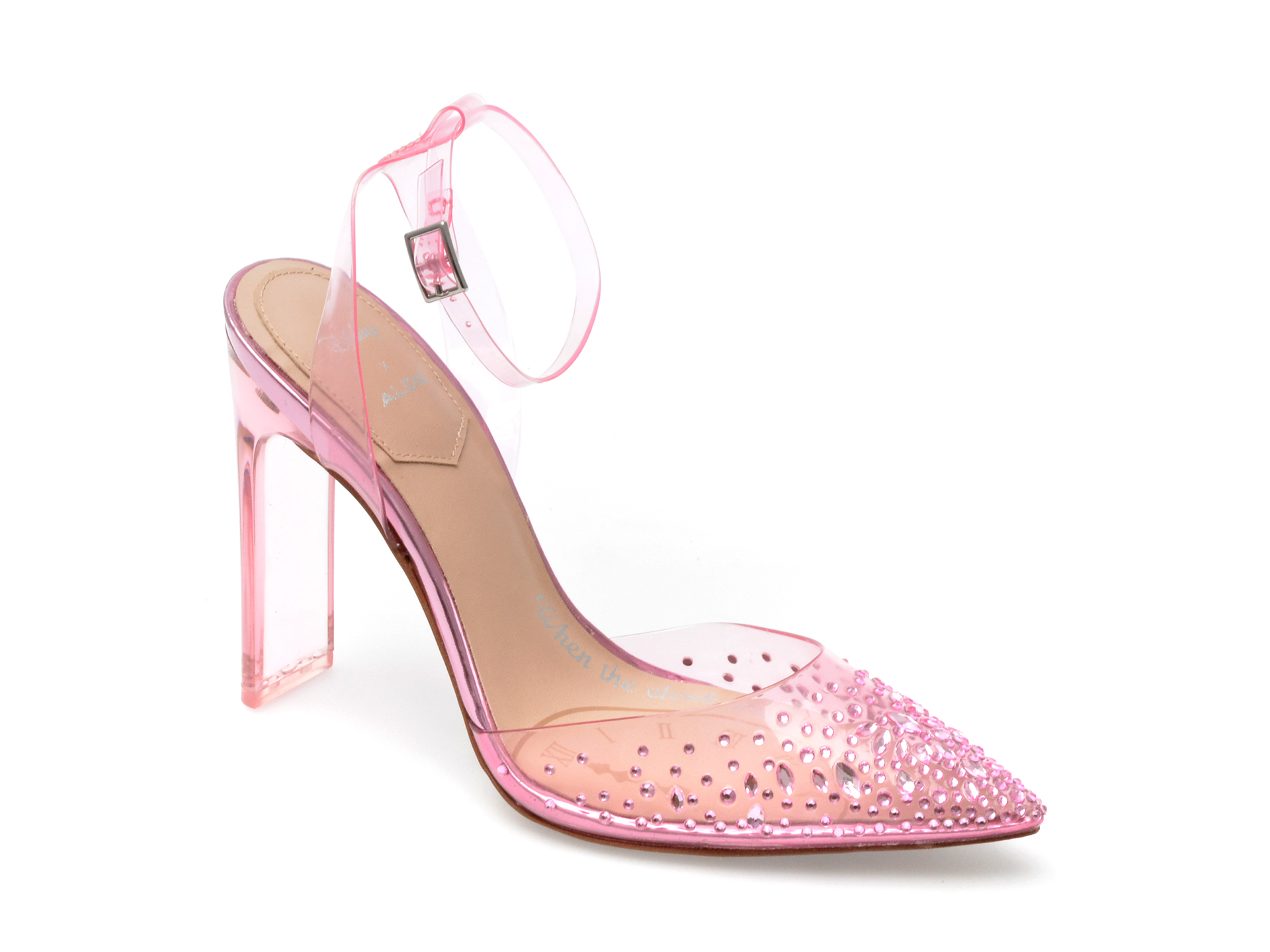 Pantofi ALDO roz, GLASSSLIPPER680, din pvc