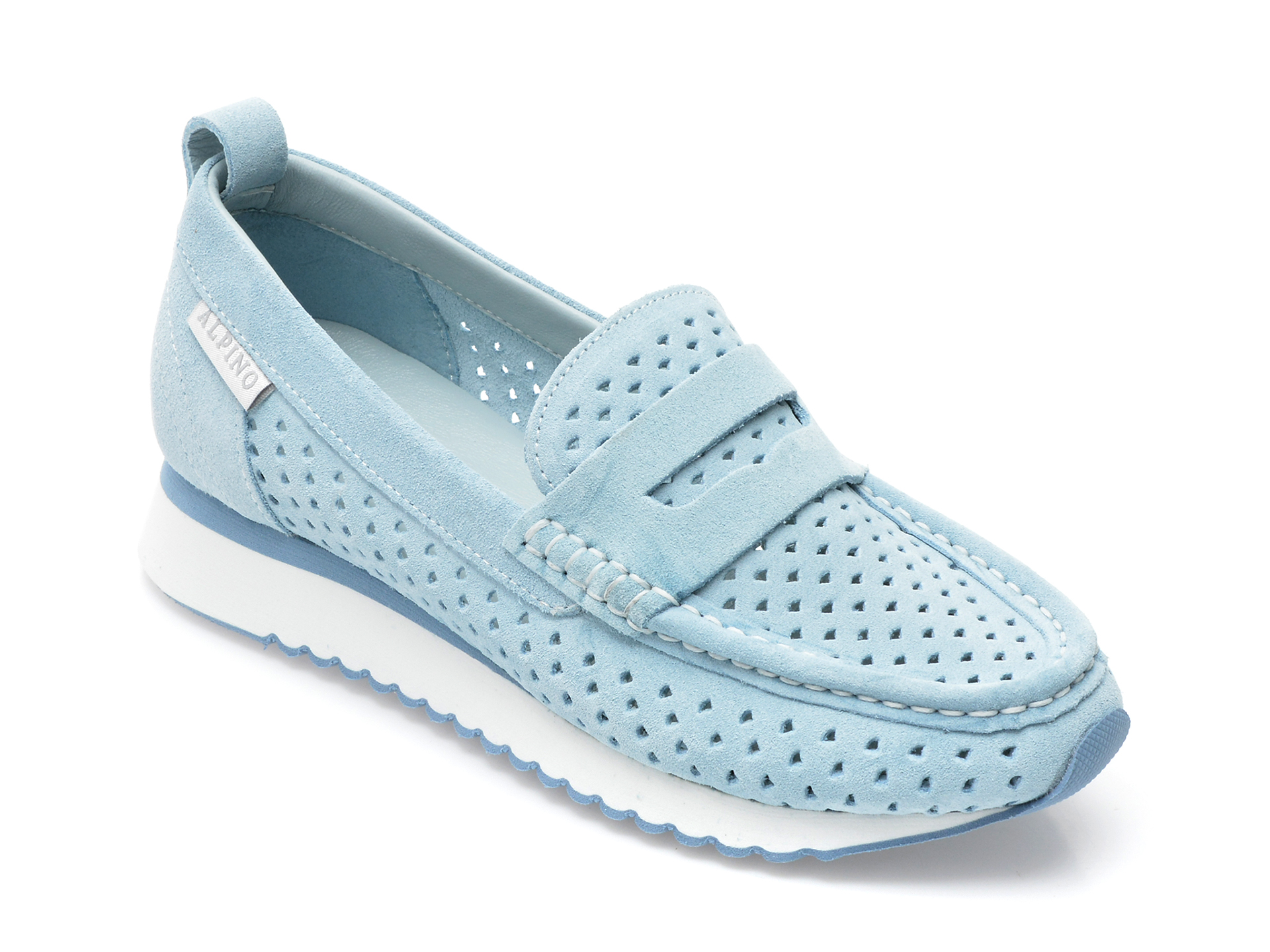 Pantofi ALPINO albastri, 2084, din piele intoarsa