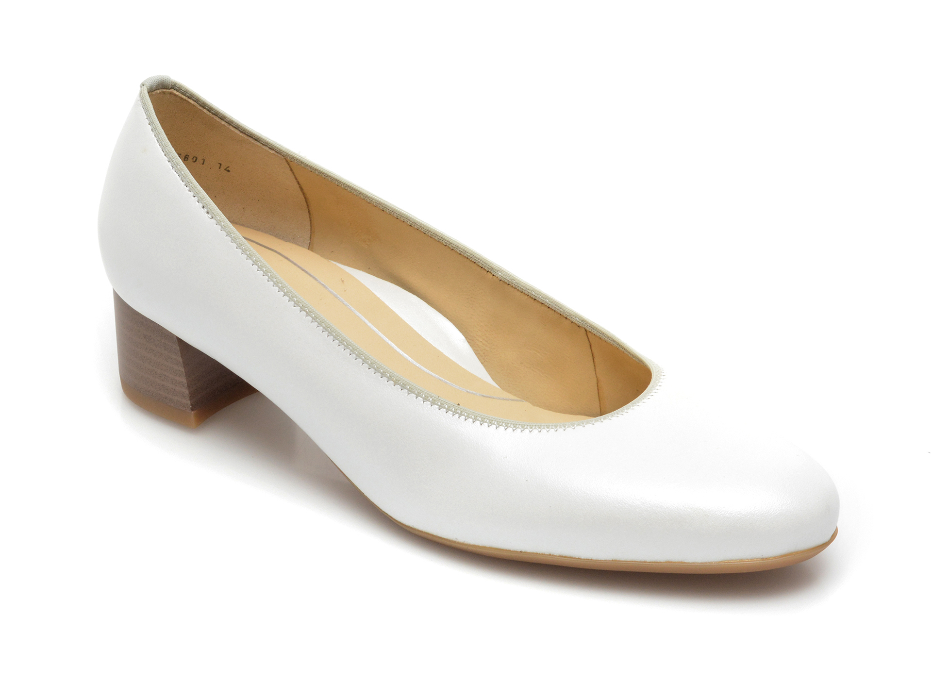 Pantofi ARA albi, 16601, din piele naturala
