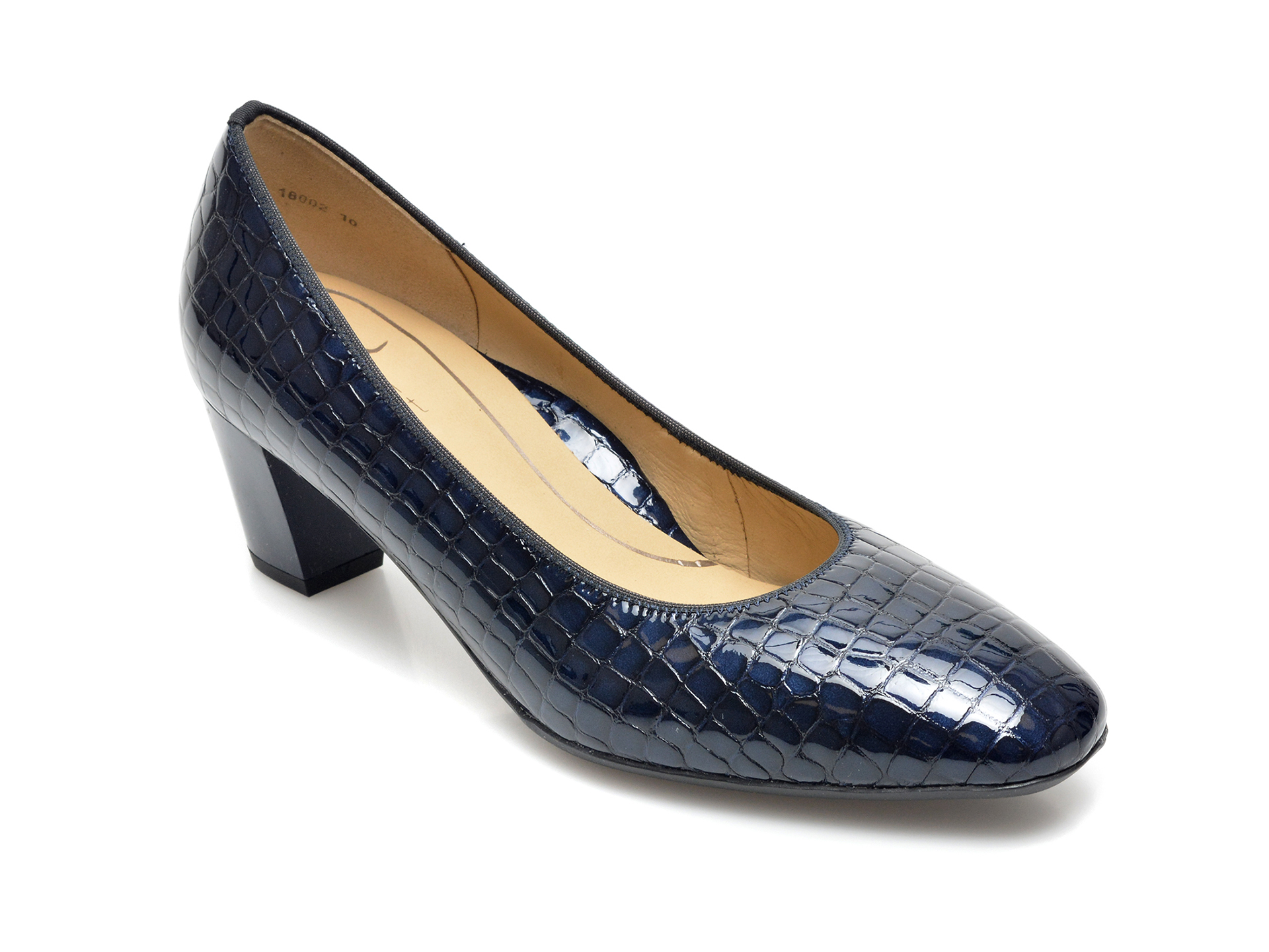 Pantofi ARA bleumarin, 18002, din piele croco