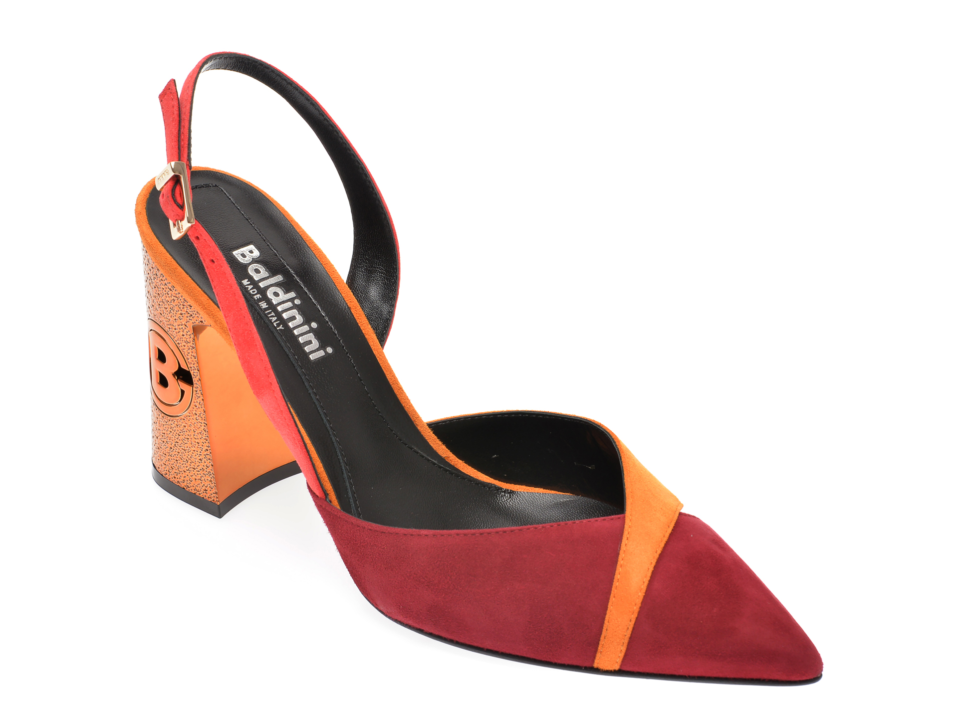Pantofi BALDININI multicolor, 057005, din piele intoarsa