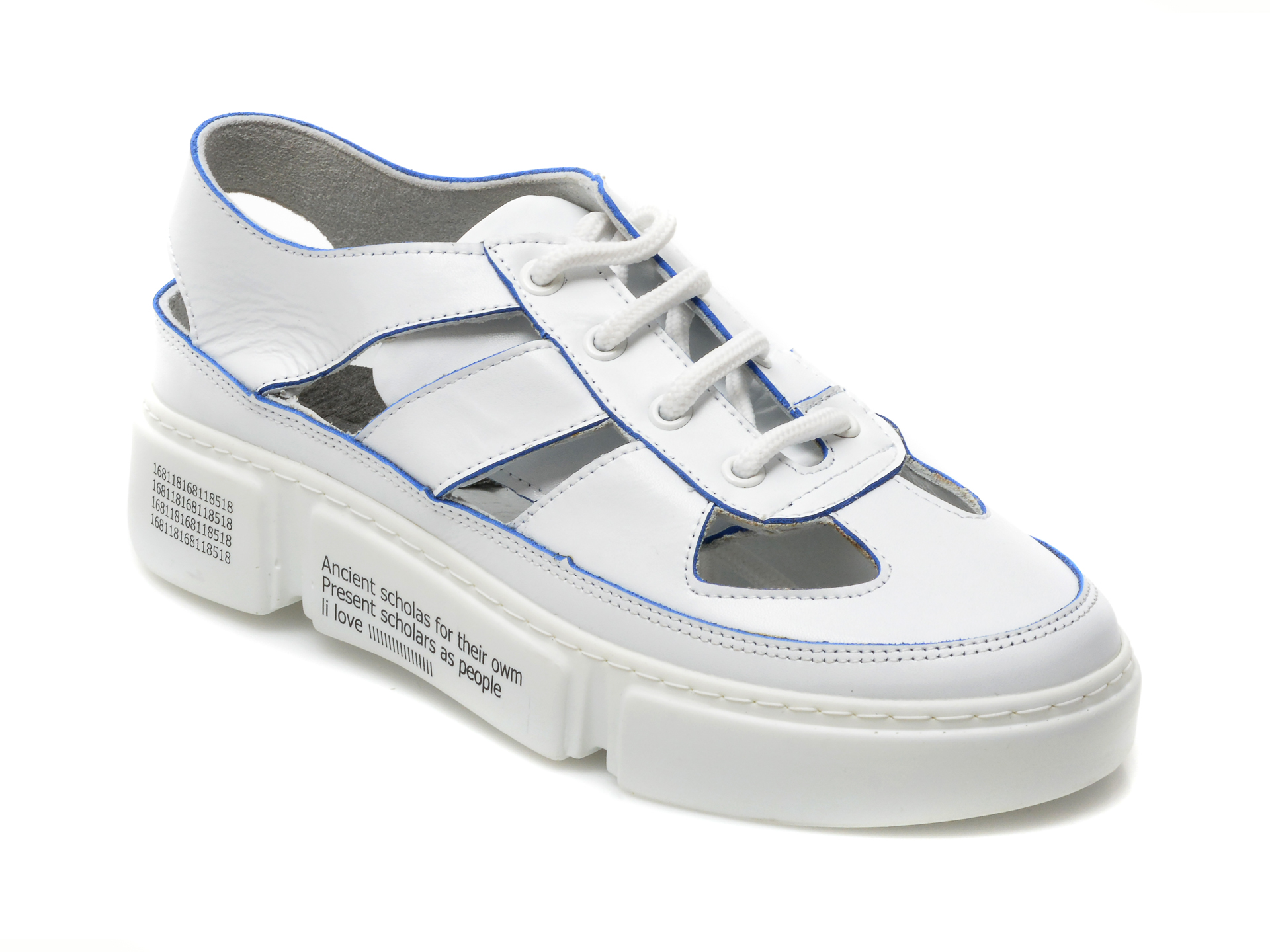 Pantofi BESTELLO albi, 115, din piele naturala