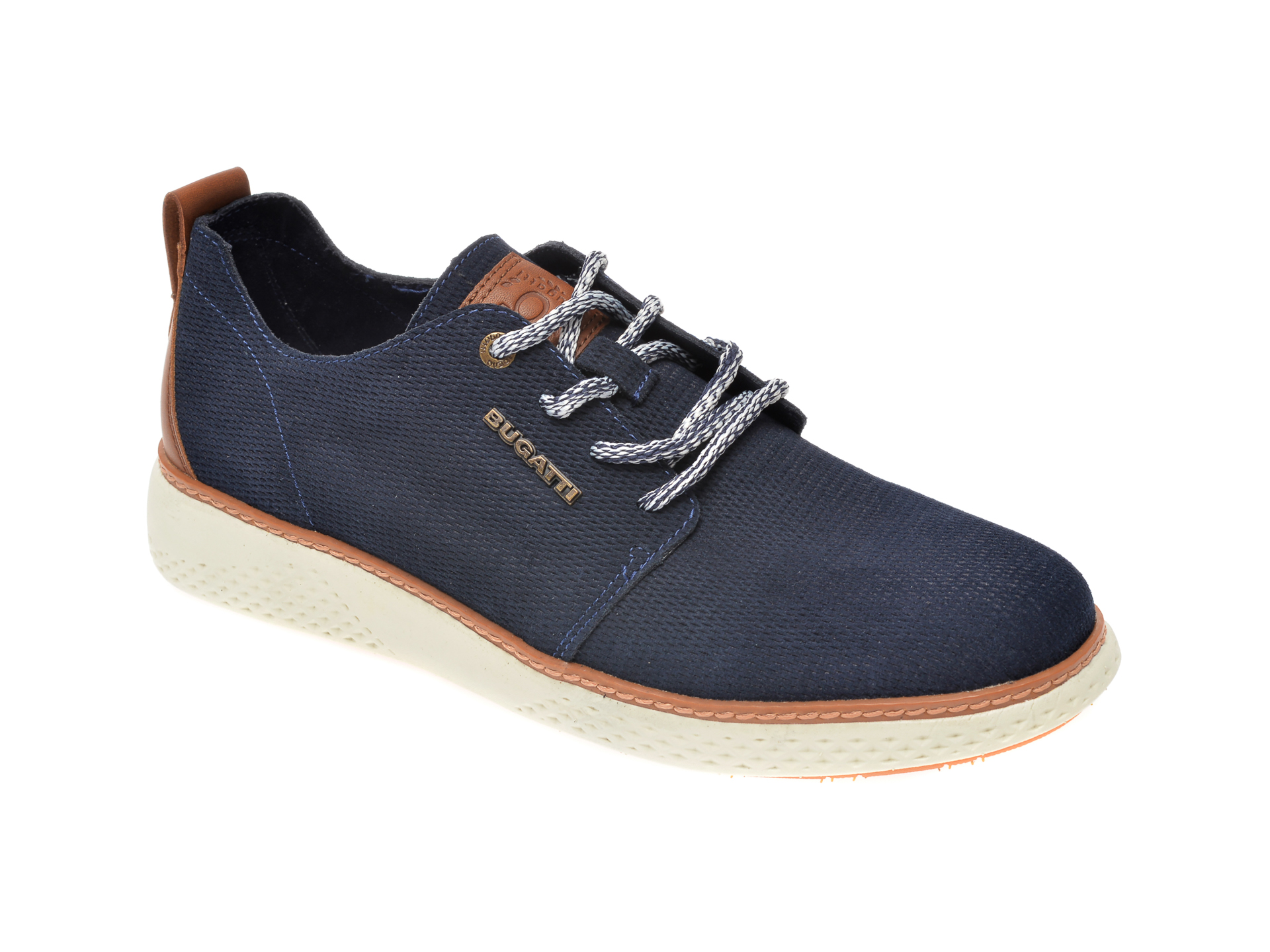 Pantofi BUGATTI bleumarin, 76307, din piele intoarsa