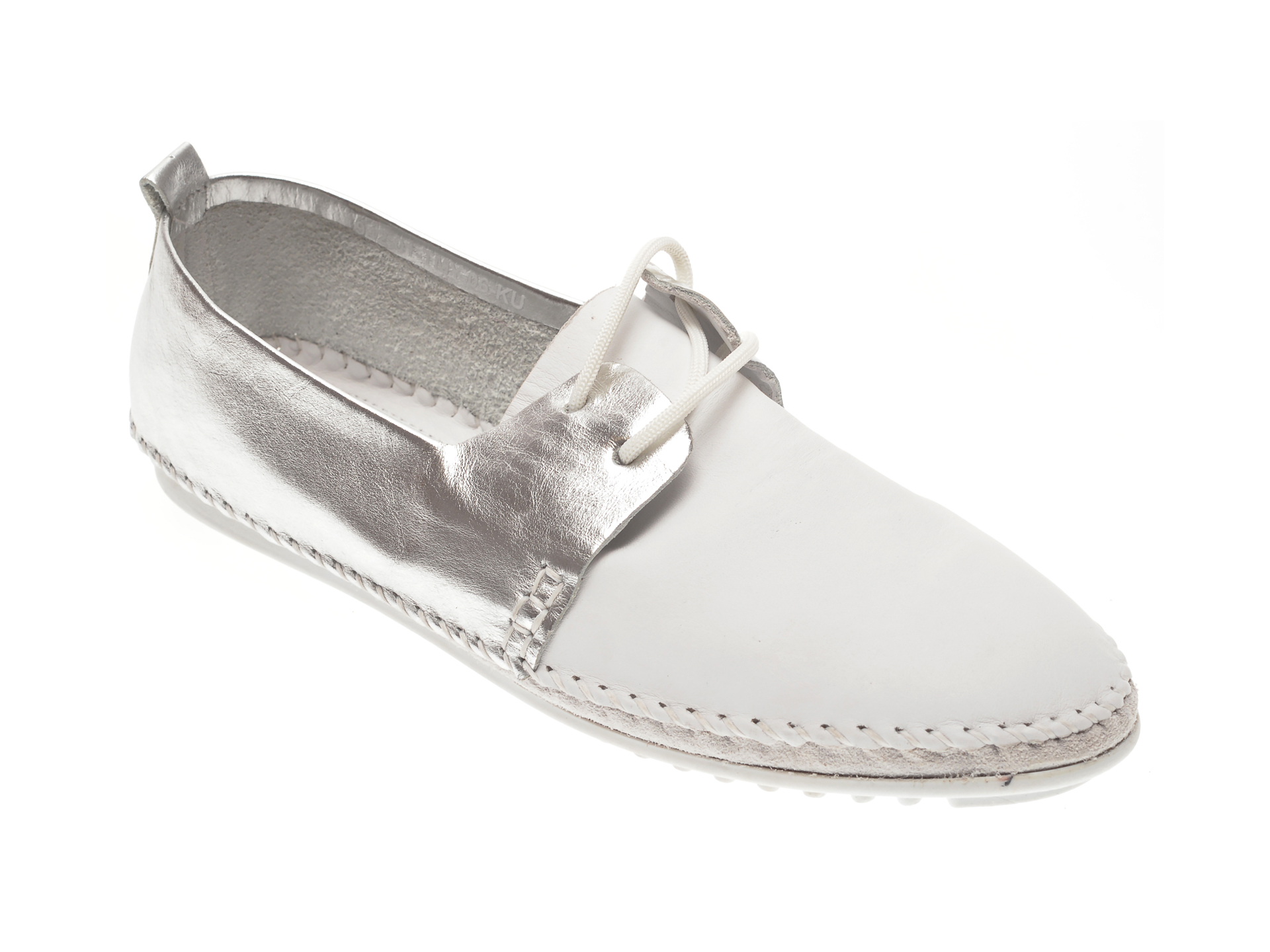 Pantofi CALIPSO albi, 102, din piele naturala
