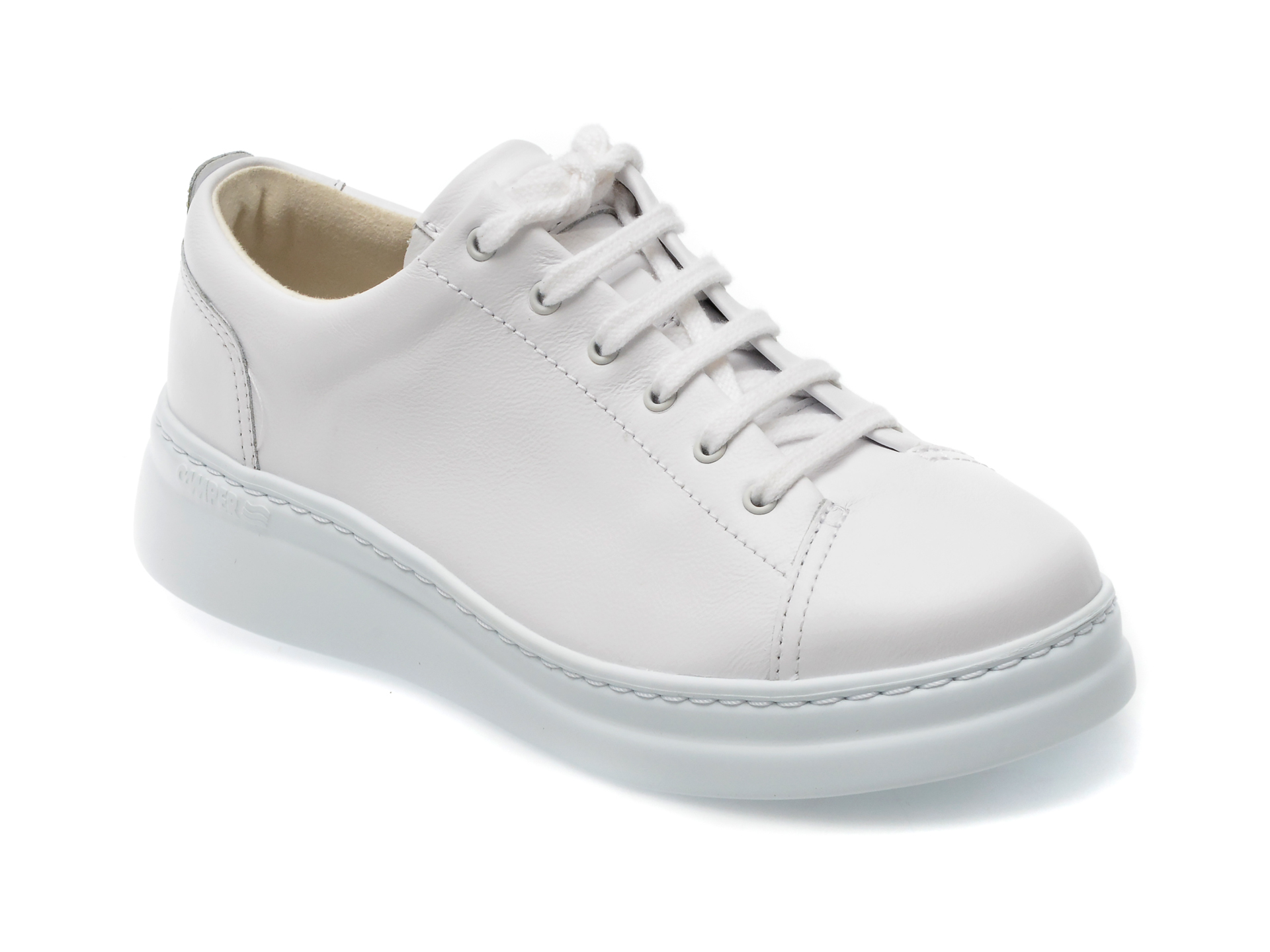 Pantofi CAMPER albi, K200508, din piele naturala Camper imagine noua 2022