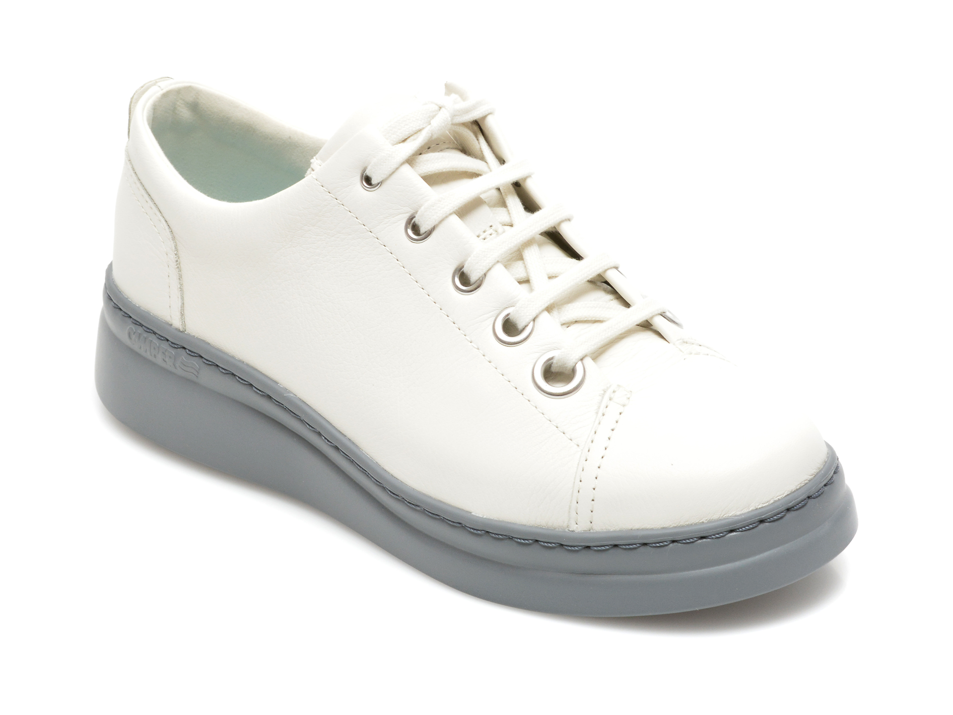 Pantofi CAMPER albi, K201279, din piele naturala 2022 ❤️ Pret Super tezyo.ro imagine noua 2022