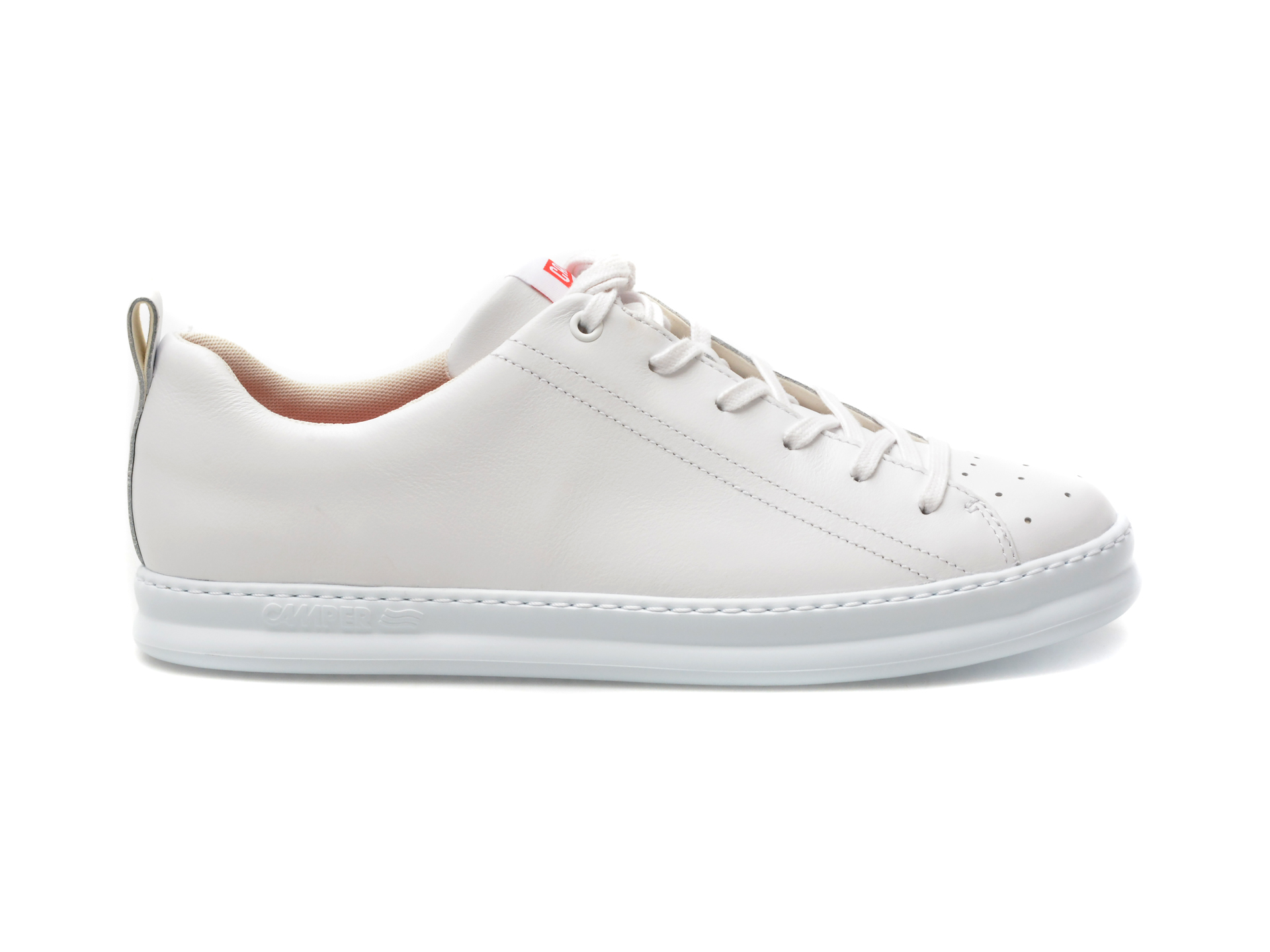 Pantofi CAMPER albi, RUNNER FOUR, din piele naturala