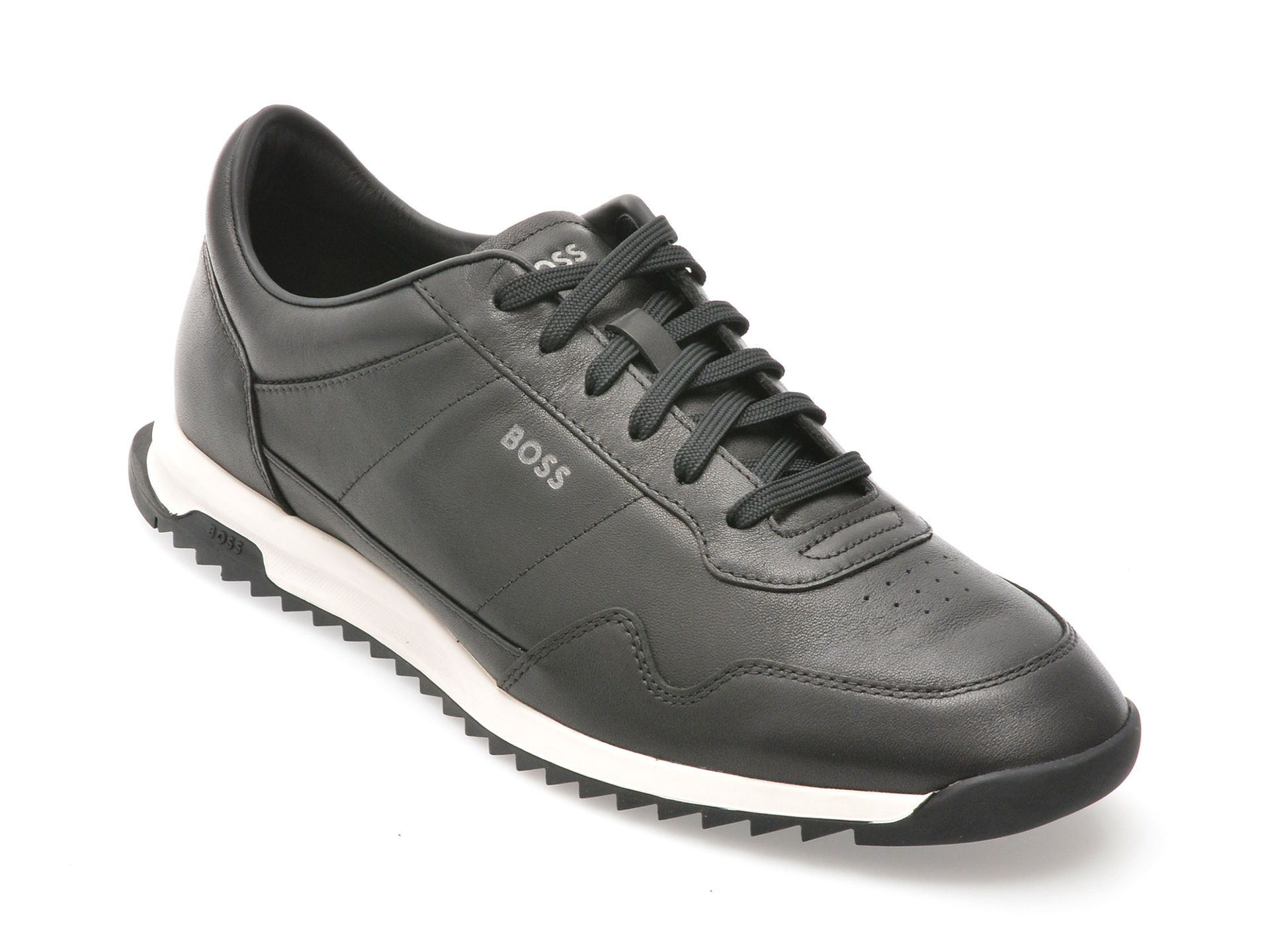 Pantofi casual BOSS negri, 3276, din piele naturala